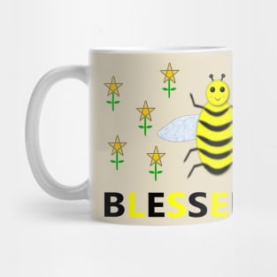 Pagan Blessed Bee and Pentacle Daffodils Mug